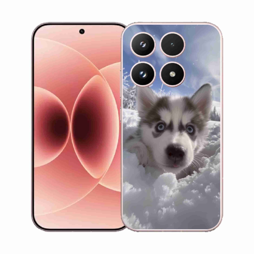 Gélový kryt mmCase na Xiaomi 17 - husky v snehu