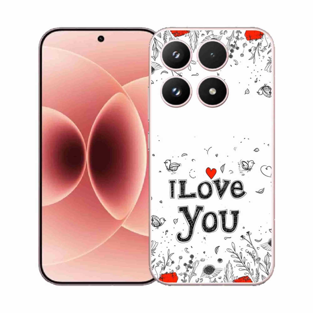 Gélový kryt mmCase na Xiaomi 17 - I love you biele pozadie