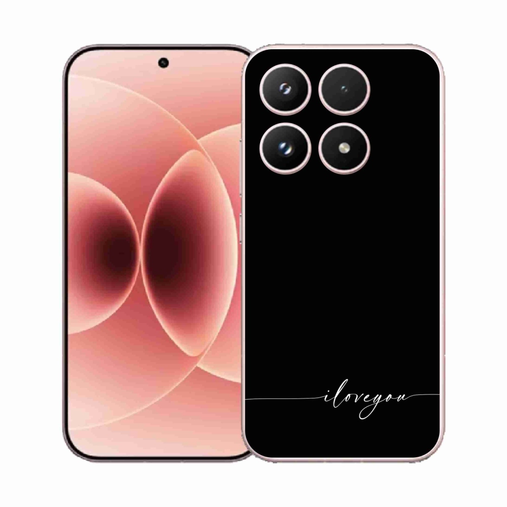 Gélový kryt mmCase na Xiaomi 17 - I love you čierne pozadie
