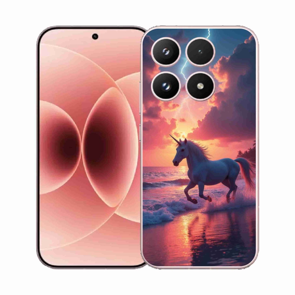 Gélový kryt mmCase na Xiaomi 17 - jednorožec na pláži