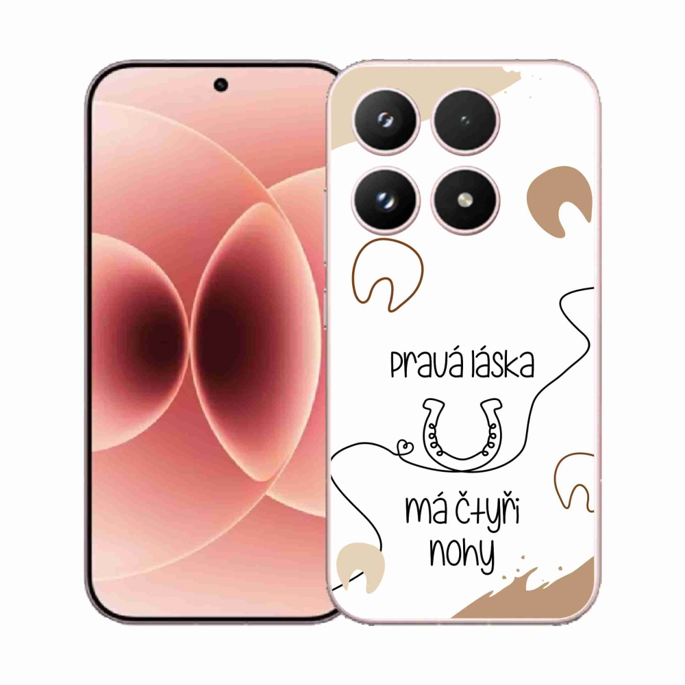 Gélový kryt mmCase na Xiaomi 17 - konský motív biele pozadie