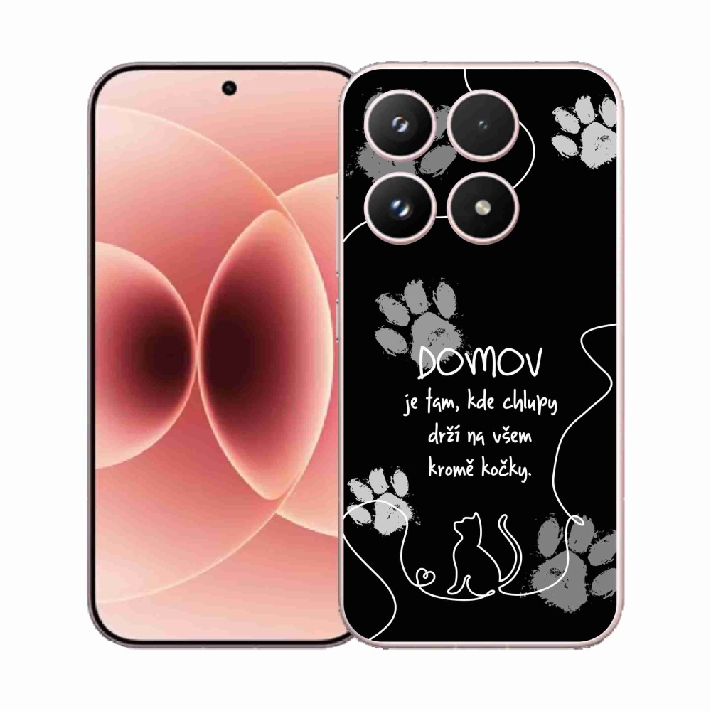 Gélový kryt mmCase na Xiaomi 17 - mačacie motív čierne pozadie