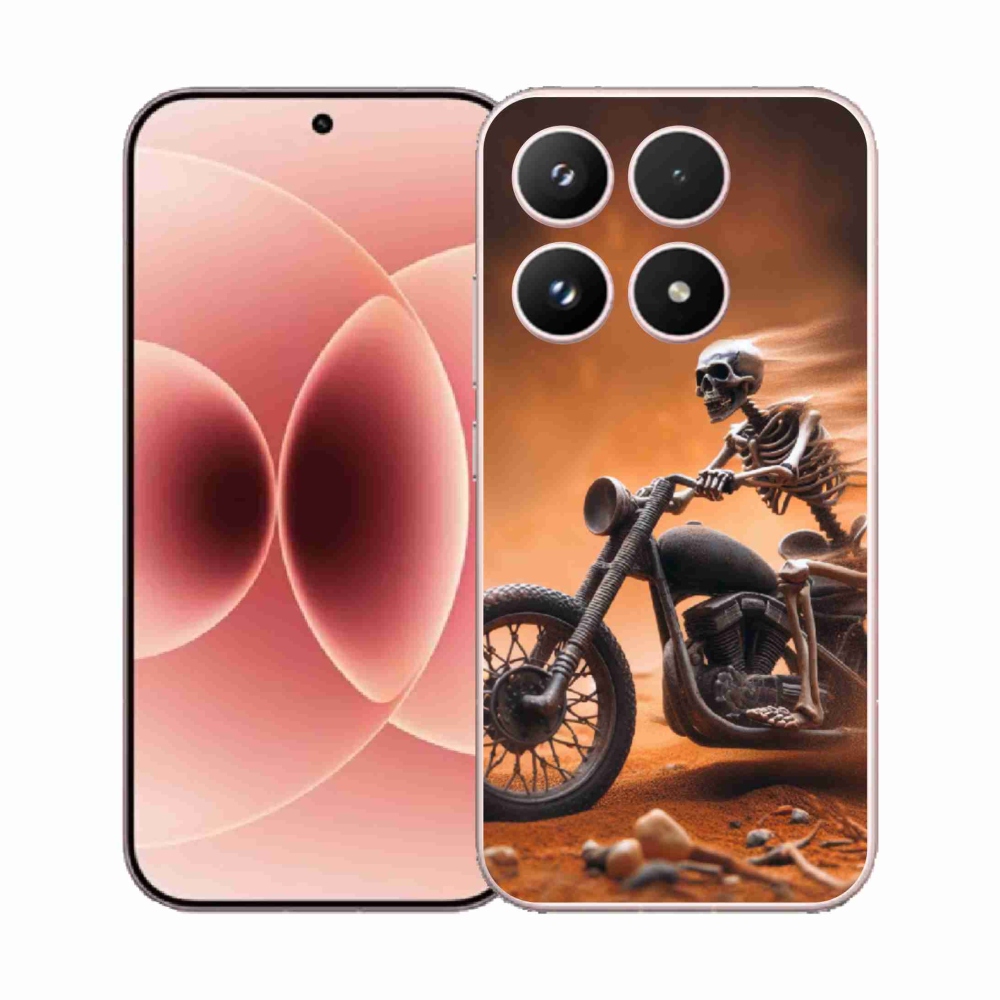 Gélový kryt mmCase na Xiaomi 17 - kostra na motorke