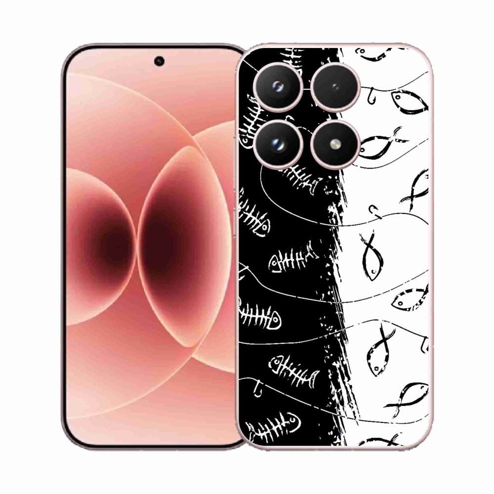 Gélový kryt mmCase na Xiaomi 17 - kostry a rybky