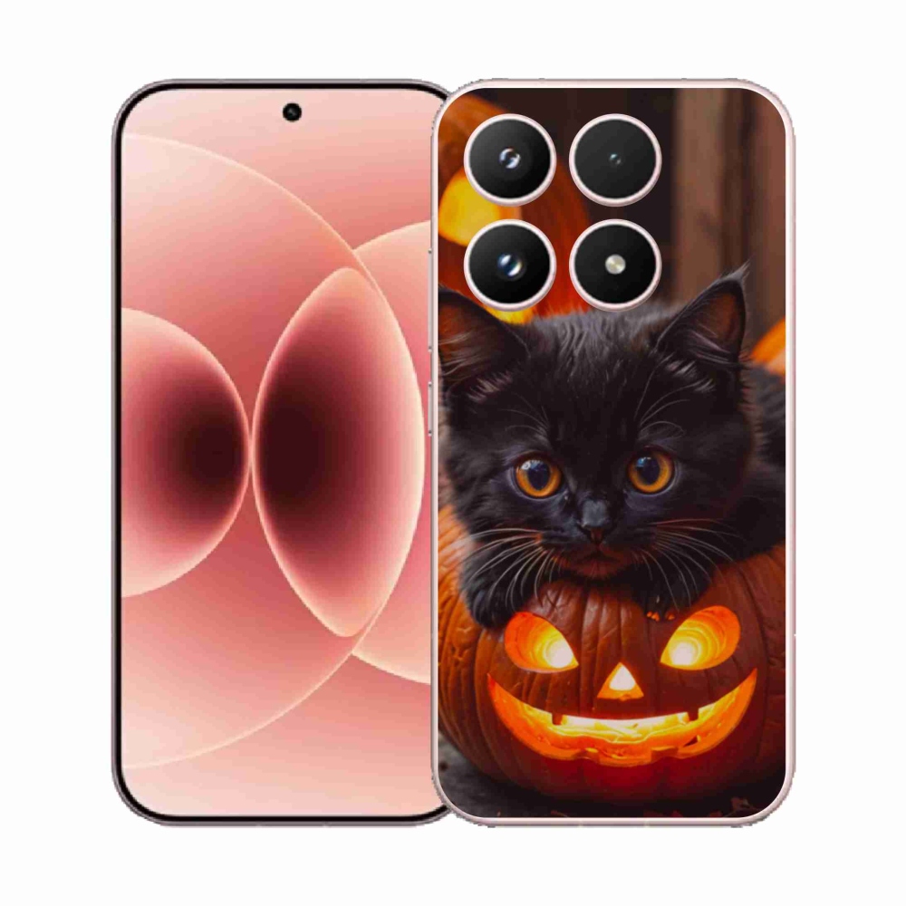 Gélový kryt mmCase na Xiaomi 17 - mačiatko a tekvica