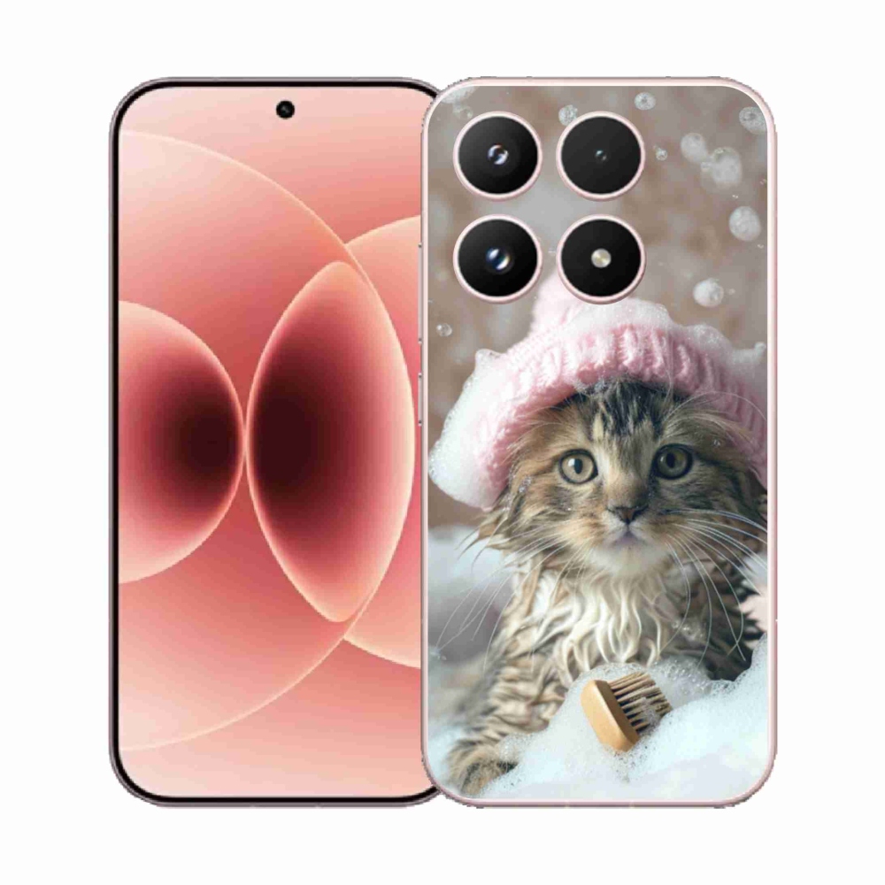 Gélový kryt mmCase na Xiaomi 17 - mačiatko a kúpeľ