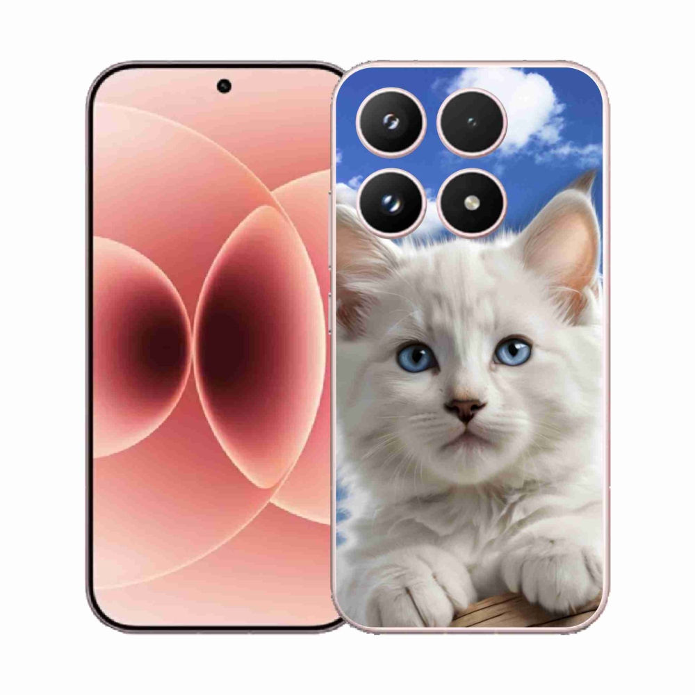 Gélový kryt mmCase na Xiaomi 17 - mačiatko a oblaky