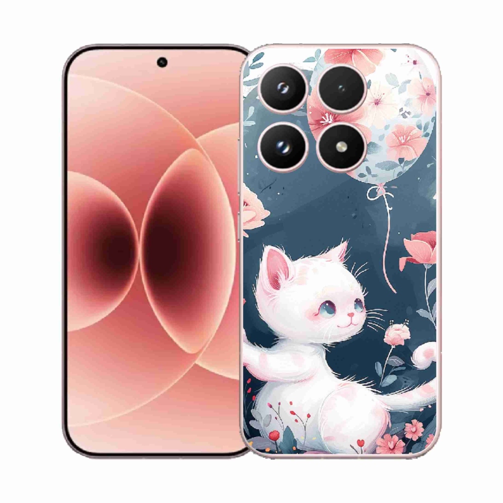 Gélový kryt mmCase na Xiaomi 17 - mačiatko s balónikom