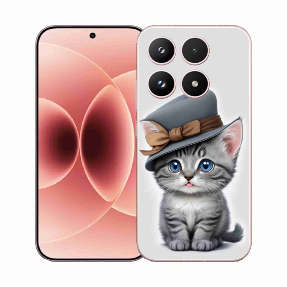 Gélový kryt mmCase na Xiaomi 17 - mačiatko s klobúkom