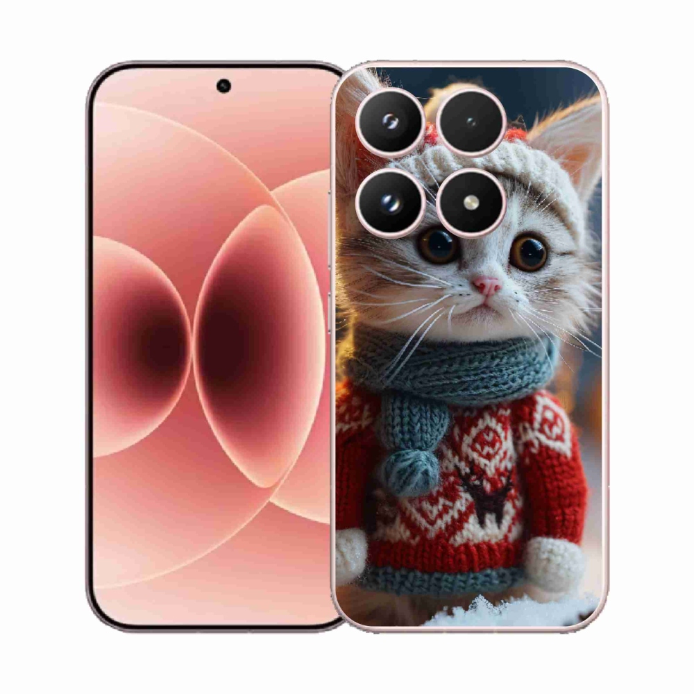 Gélový kryt mmCase na Xiaomi 17 - mačiatko vo svetri