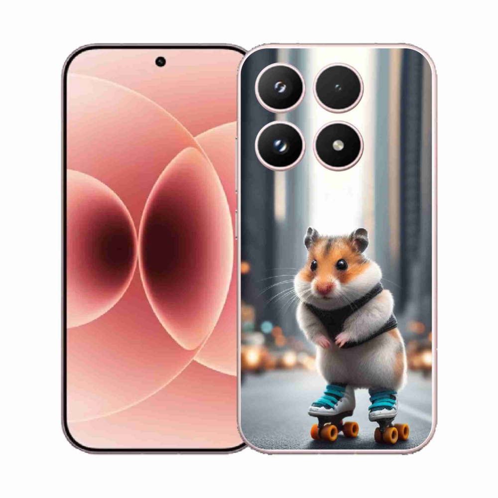 Gélový kryt mmCase na Xiaomi 17 - škrečok na korčuliach