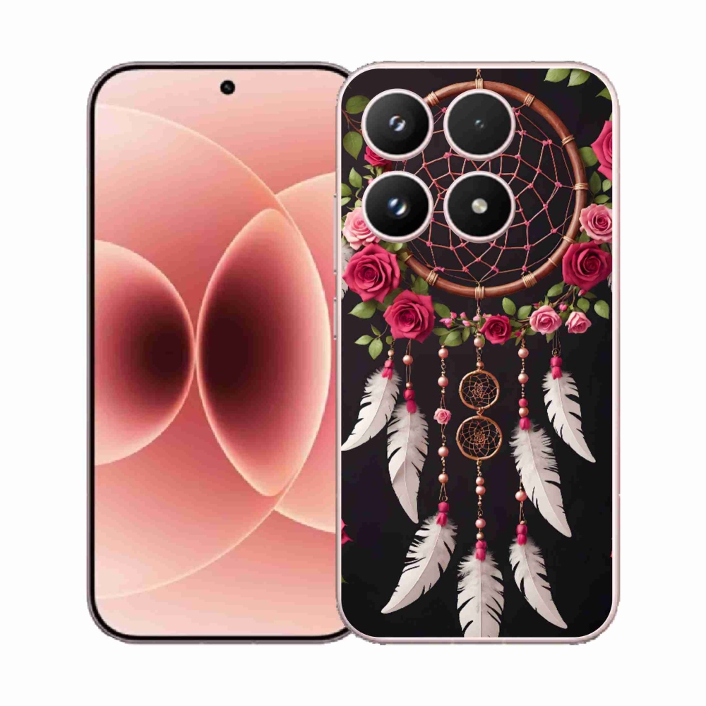 Gélový kryt mmCase na Xiaomi 17 - lapač snov s ružami