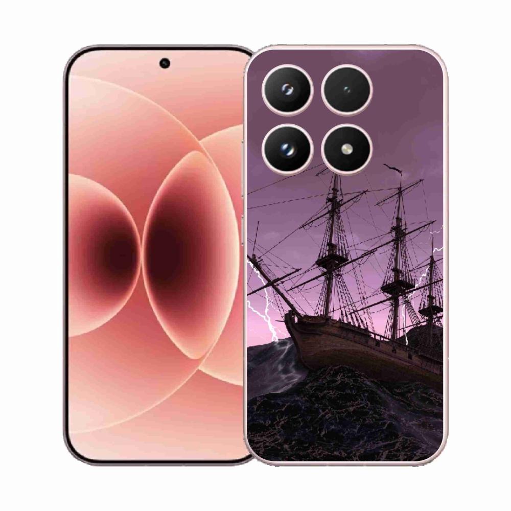 Gélový kryt mmCase na Xiaomi 17 - loď v búrke