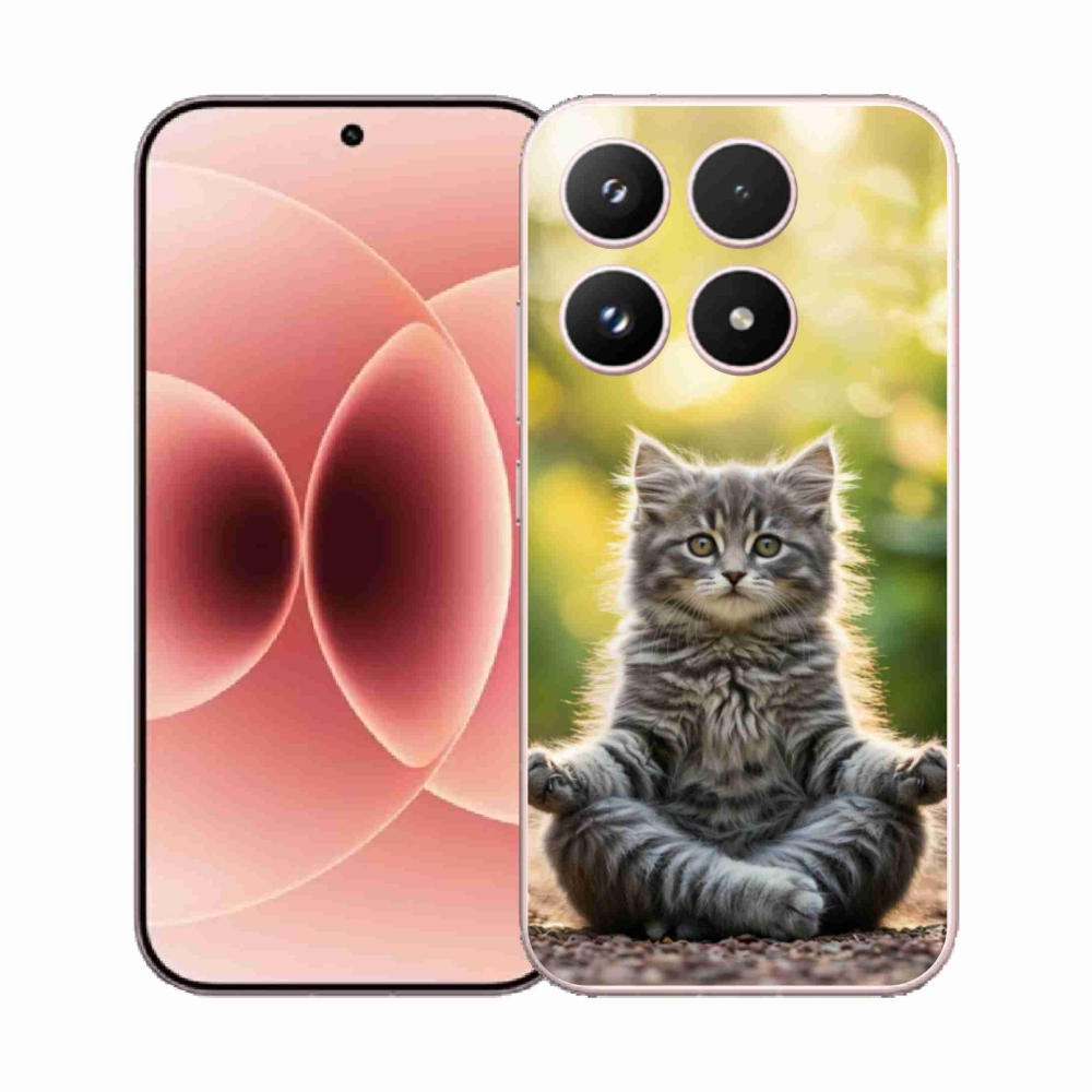 Gélový kryt mmCase na Xiaomi 17 - meditujúce mačiatko
