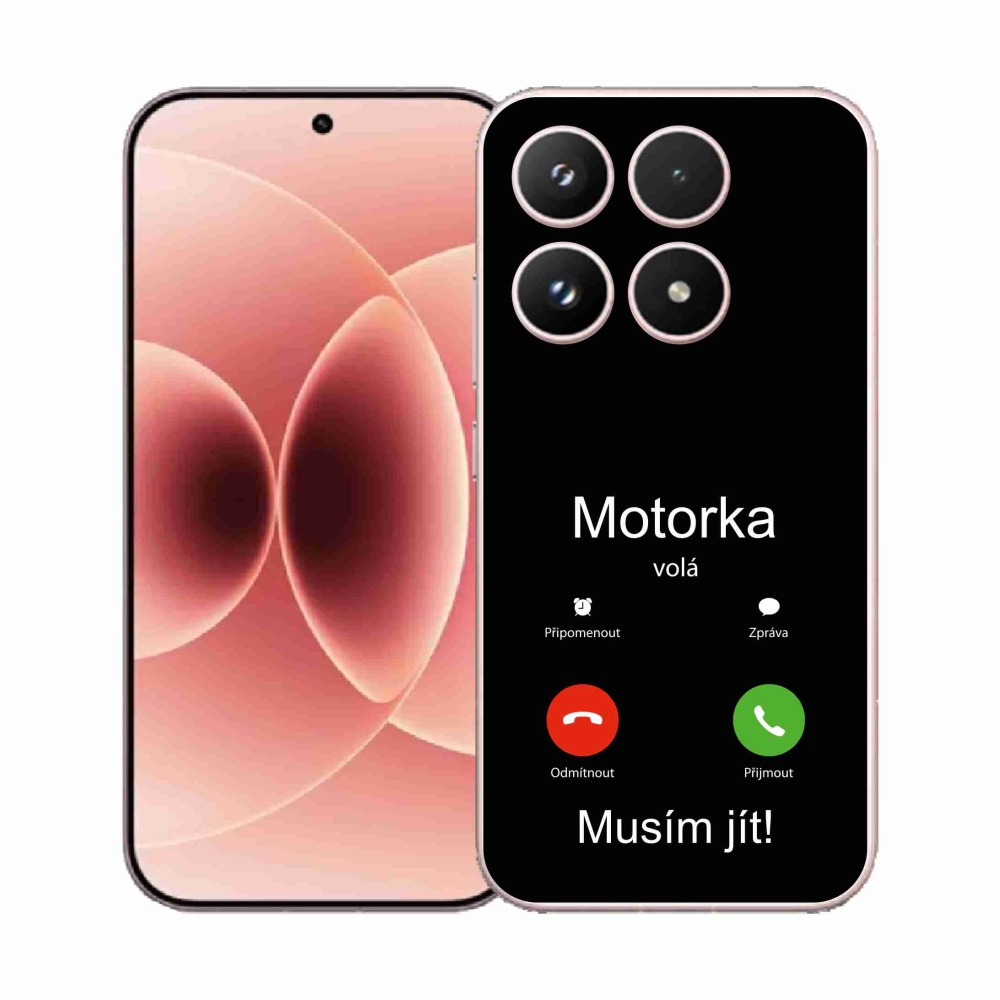 Gélový kryt mmCase na Xiaomi 17 - motorka volá čierne pozadie