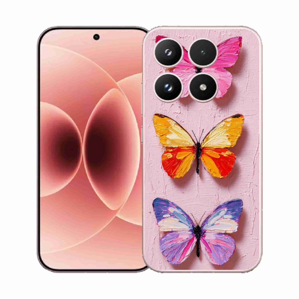 Gélový kryt mmCase na Xiaomi 17 - motýlia trojica