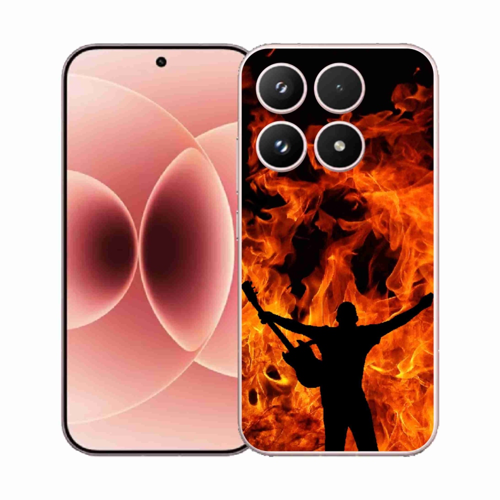Gélový kryt mmCase na Xiaomi 17 - muzikant a oheň