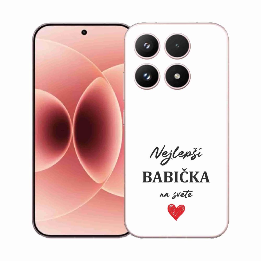 Gélový kryt mmCase na Xiaomi 17 - najlepšia babička 1 biele pozadie