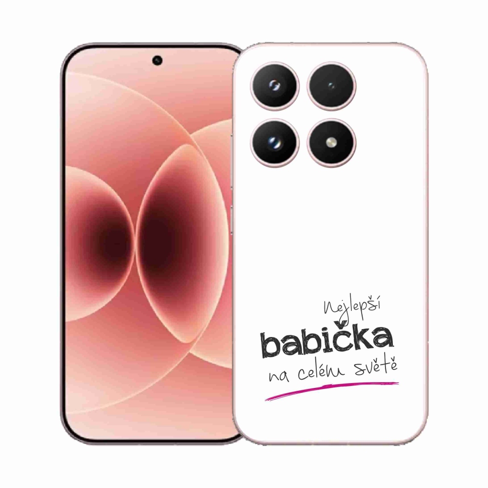 Gélový kryt mmCase na Xiaomi 17 - najlepšia babička 4 biele pozadie