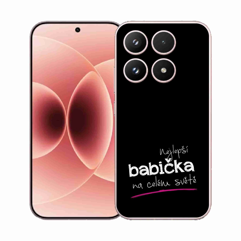 Gélový kryt mmCase na Xiaomi 17 - najlepšia babička 4 čierne pozadie