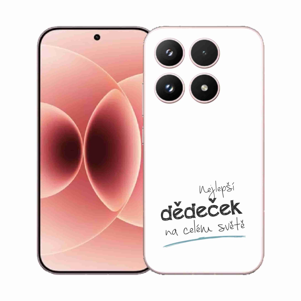 Gélový kryt mmCase na Xiaomi 17 - najlepší dedko 3 biele pozadie