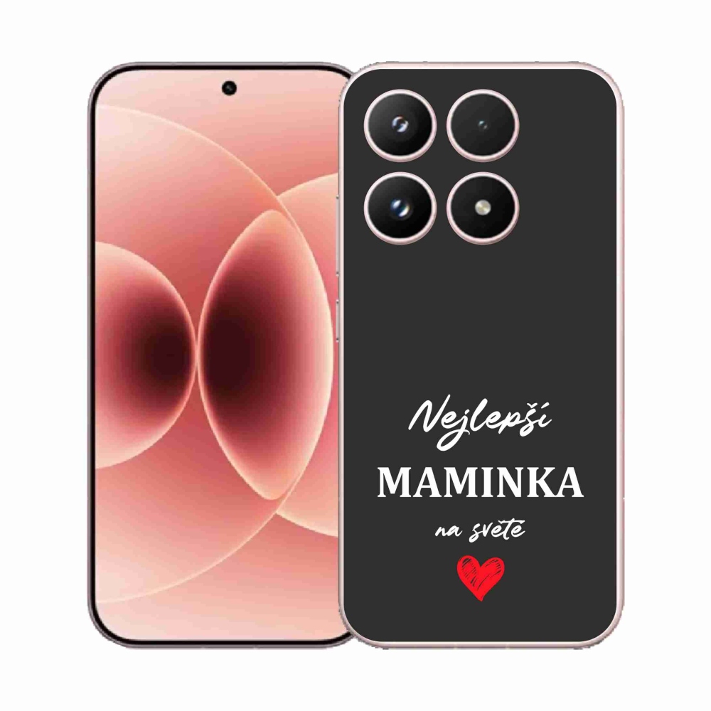 Gélový kryt mmCase na Xiaomi 17 - najlepšia mamička 1 čierne pozadie