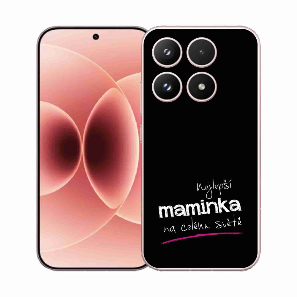 Gélový kryt mmCase na Xiaomi 17 - najlepšia mamička 4 čierne pozadie