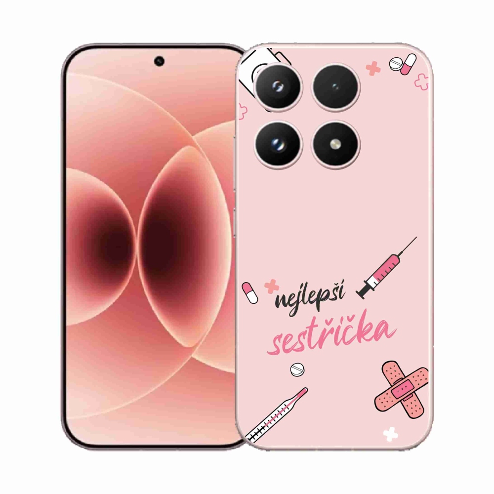 Gélový kryt mmCase na Xiaomi 17 - najlepšia sestrička ružové pozadie