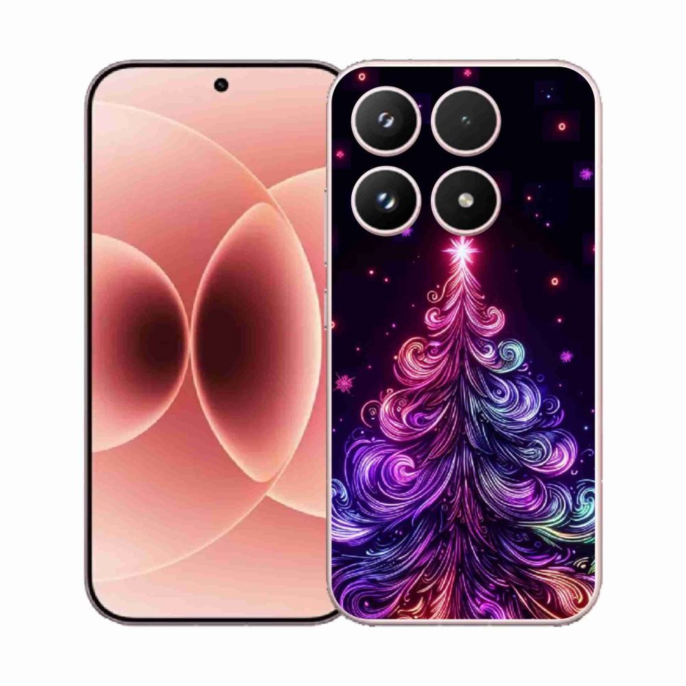 Gélový kryt mmCase na Xiaomi 17 - neónový vianočný stromček 1