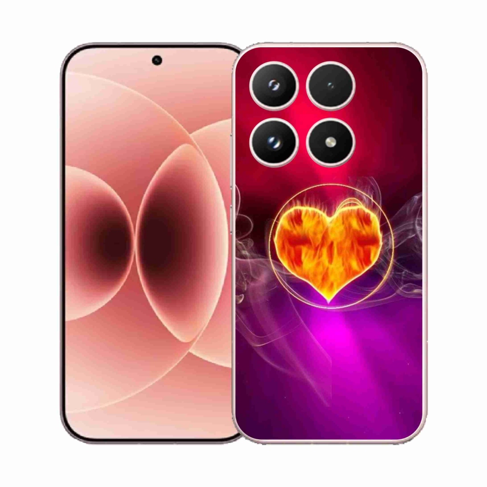 Gélový kryt mmCase na Xiaomi 17 - ohnivé srdce