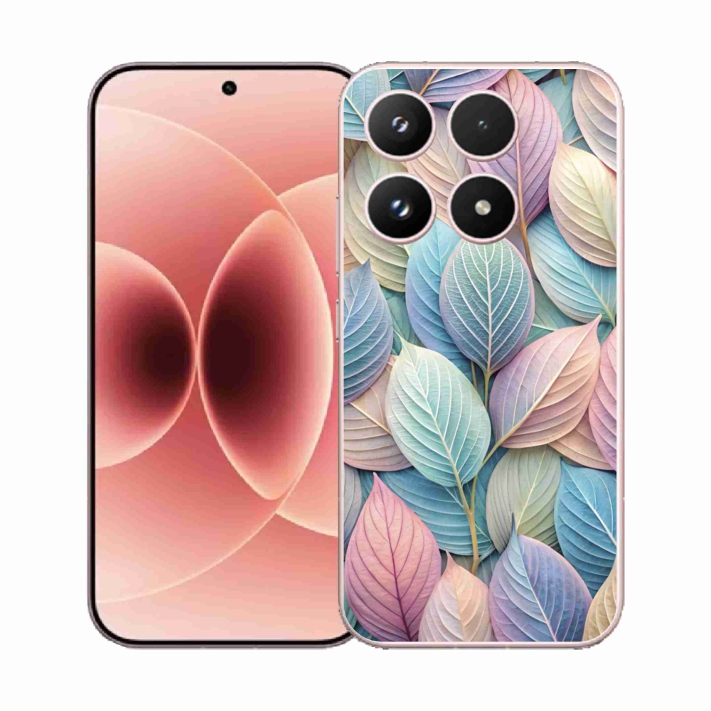 Gélový kryt mmCase na Xiaomi 17 - pastelové listy