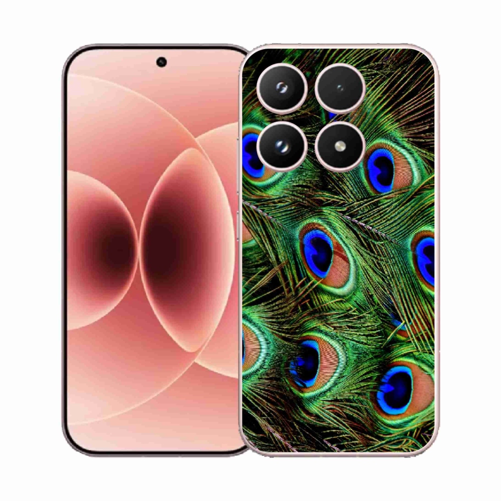 Gélový kryt mmCase na Xiaomi 17 - pávie perie