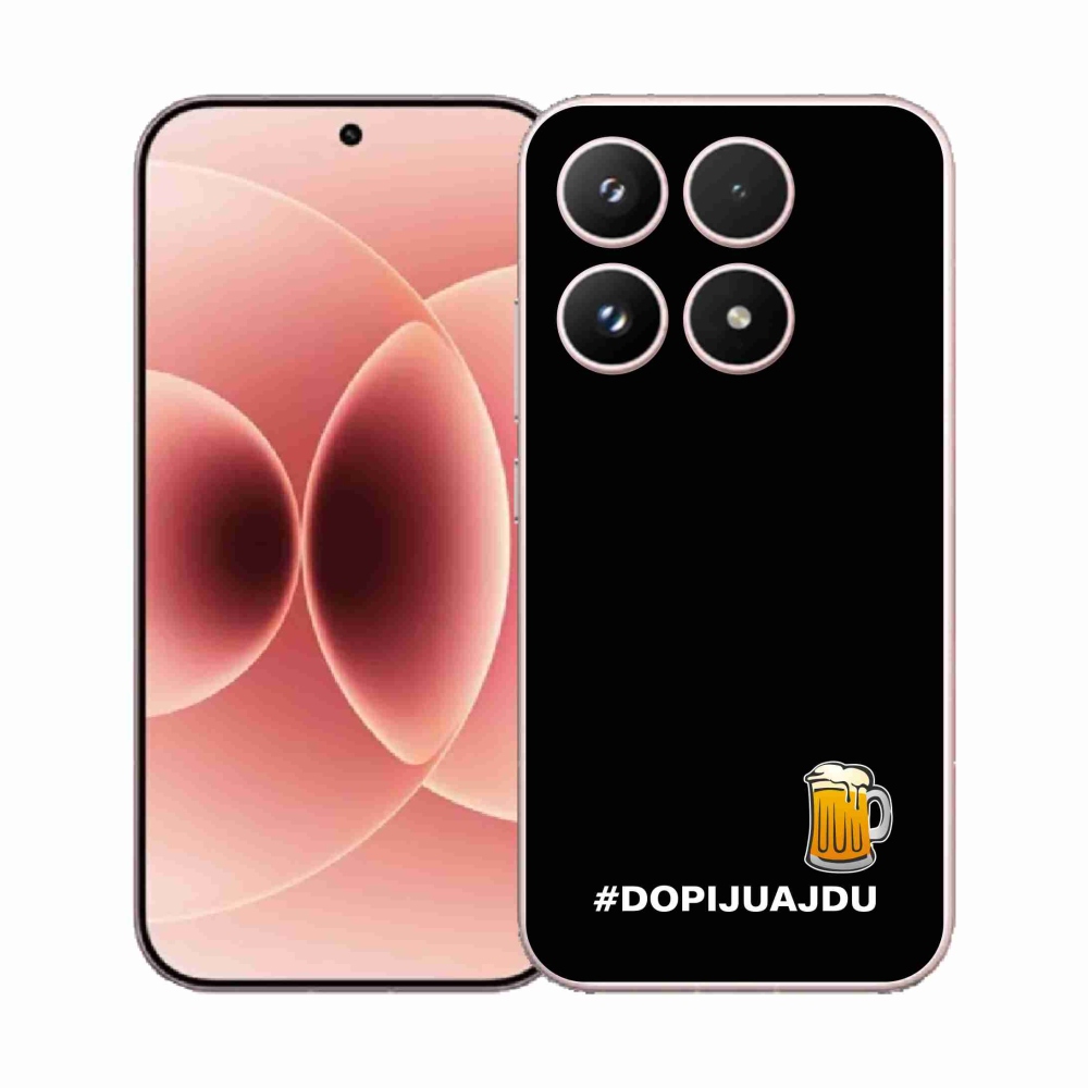 Gélový kryt mmCase na Xiaomi 17 - pivný motív 1 čierne pozadie