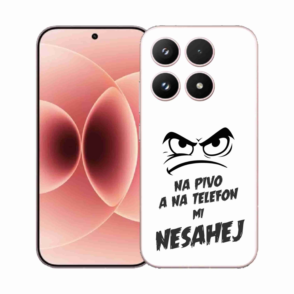 Gélový kryt mmCase na Xiaomi 17 - pivný motív 2 biele pozadie