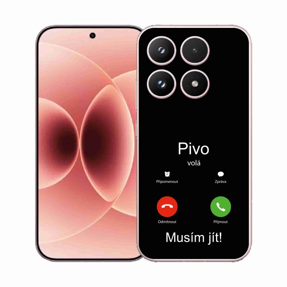 Gélový kryt mmCase na Xiaomi 17 - pivo volá čierne pozadie