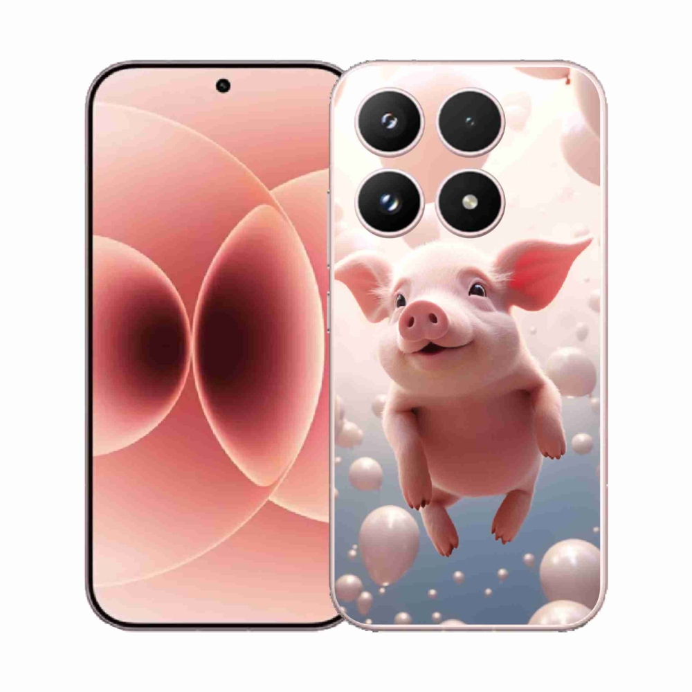 Gélový kryt mmCase na Xiaomi 17 - prasiatko s balónikmi