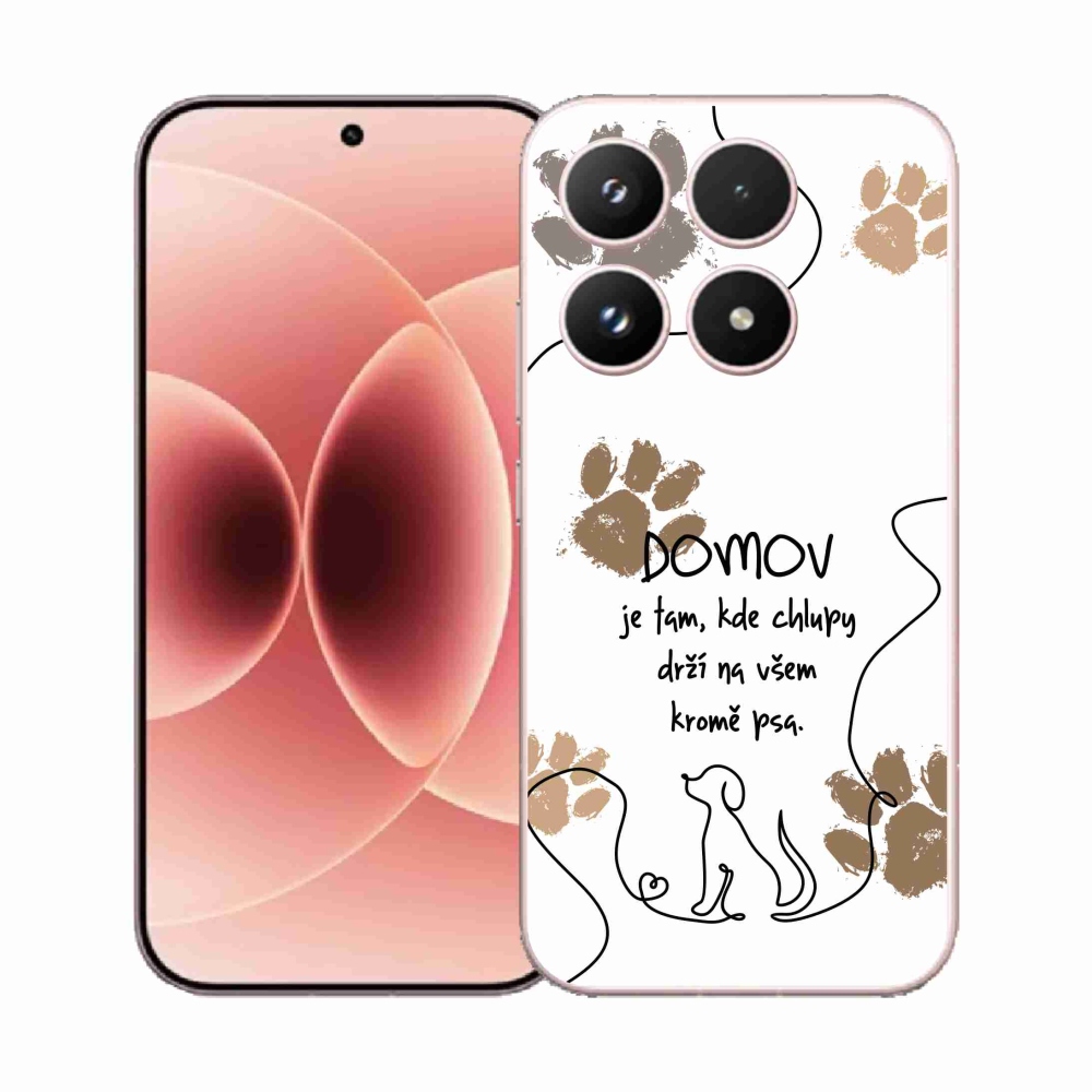 Gélový kryt mmCase na Xiaomi 17 - psí motív biele pozadie