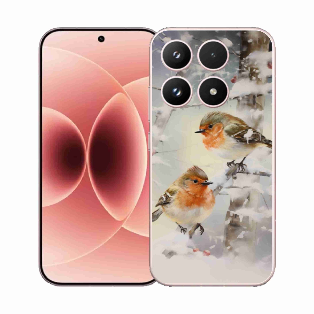Gélový kryt mmCase na Xiaomi 17 - vtáčiky v zime