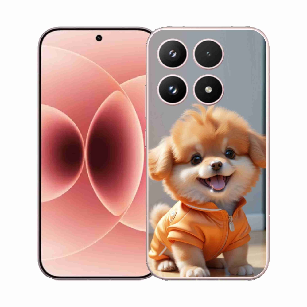 Gélový kryt mmCase na Xiaomi 17 - roztomilý pomeranian v mikine
