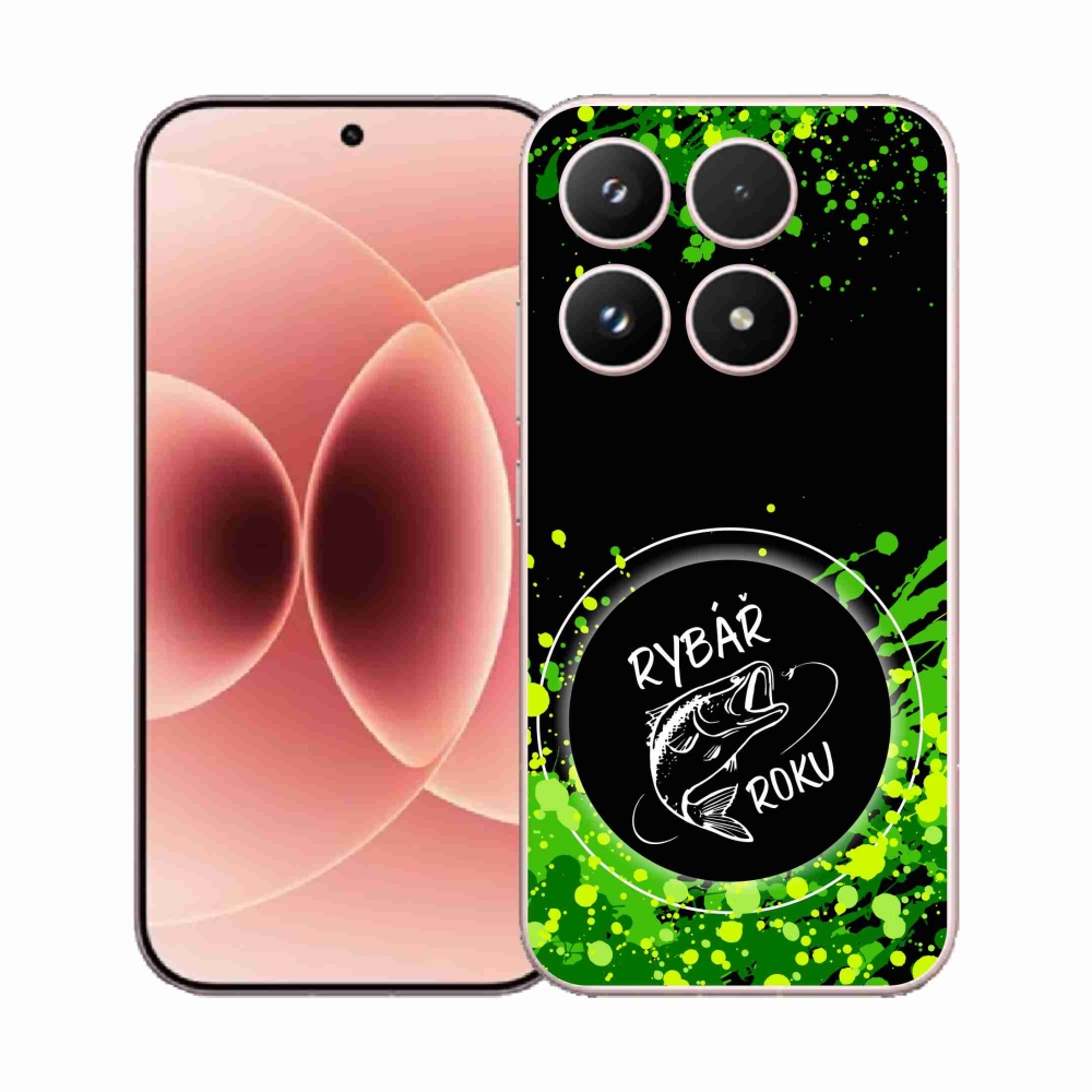 Gélový kryt mmCase na Xiaomi 17 - rybár roku čierne pozadie