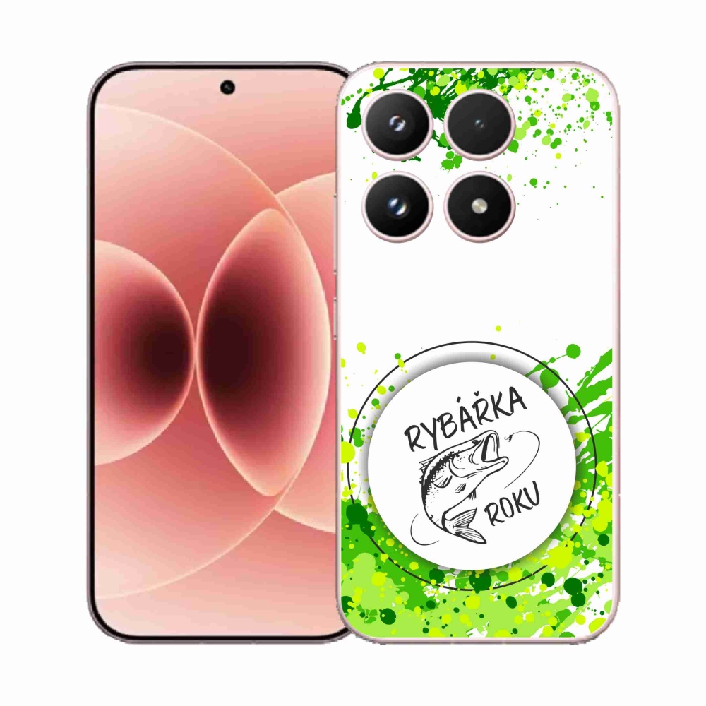 Gélový kryt mmCase na Xiaomi 17 - rybárka roku biele pozadie