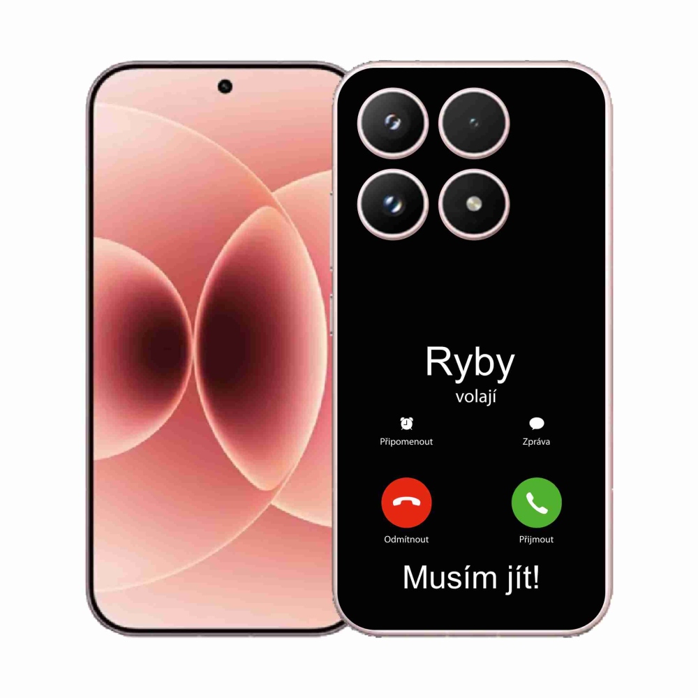 Gélový kryt mmCase na Xiaomi 17 - ryby volajú čierne pozadie