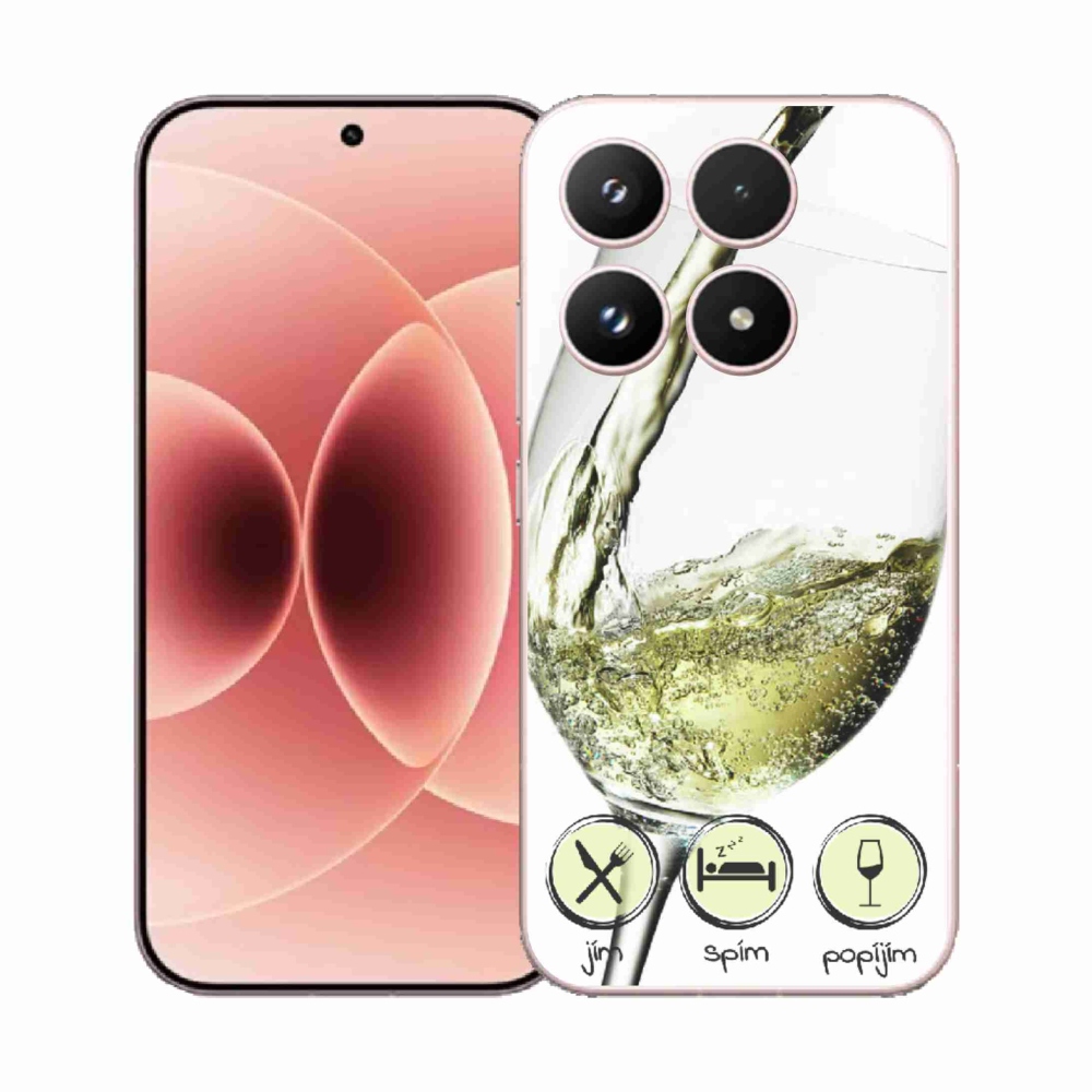 Gélový kryt mmCase na Xiaomi 17 - pohár vína bielej