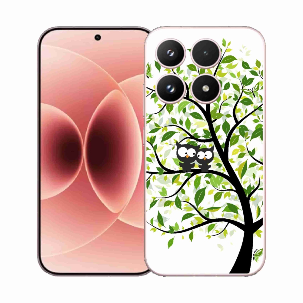 Gélový kryt mmCase na Xiaomi 17 - malej sovy na strome