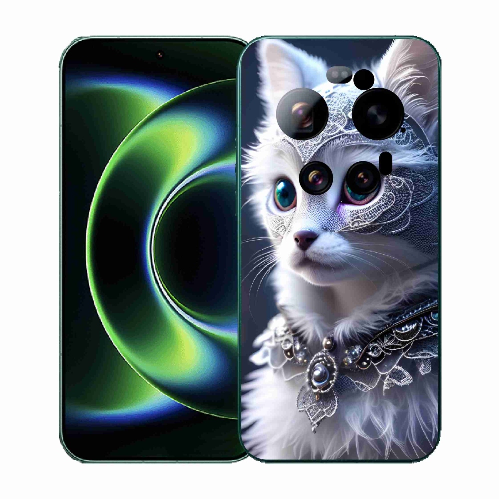 Gélový kryt mmCase na Xiaomi 17 Ultra - biela mačka