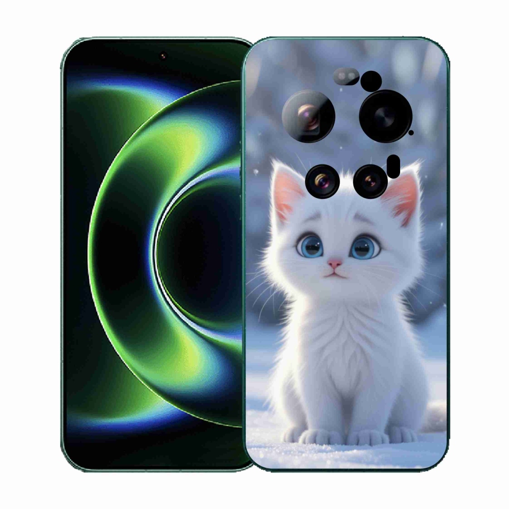 Gélový kryt mmCase na Xiaomi 17 Ultra - biele mačiatko 3