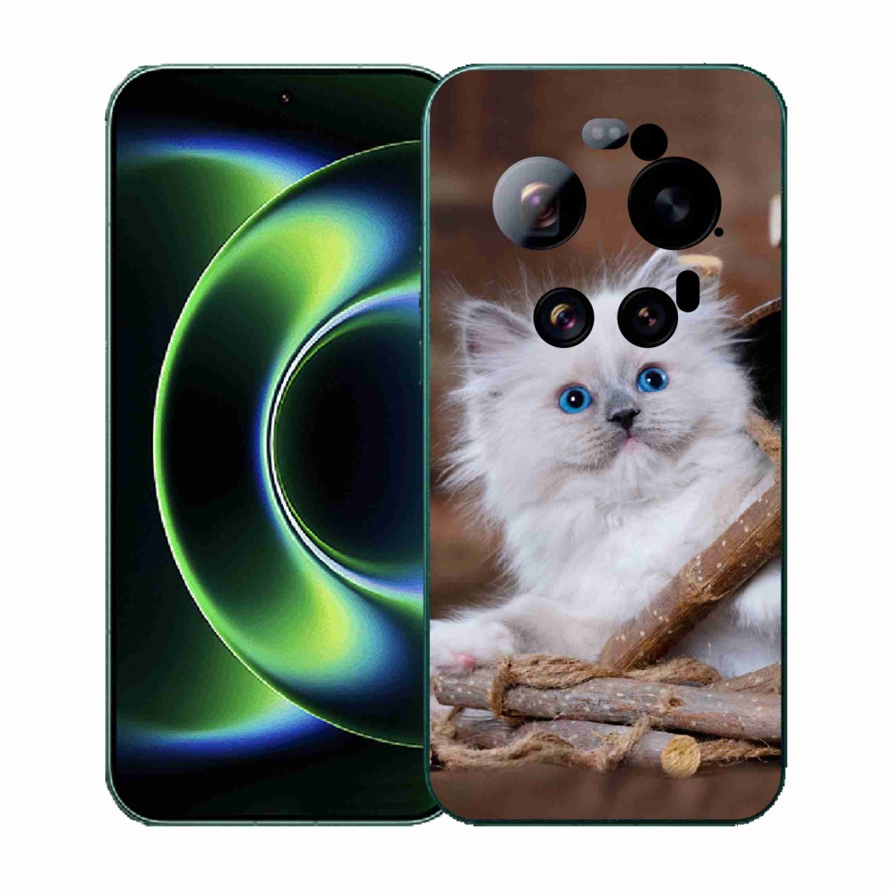 Gélový kryt mmCase na Xiaomi 17 Ultra - biele mačiatko