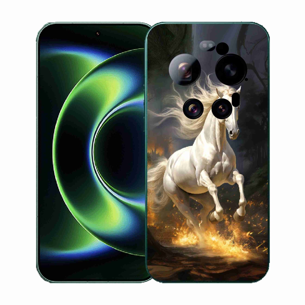 Gélový kryt mmCase na Xiaomi 17 Ultra - biely kôň 2