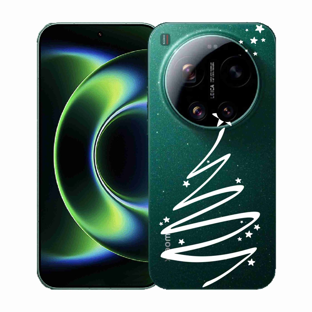 Gélový kryt mmCase na Xiaomi 17 Ultra - biely stromček na priehľadnom pozadí