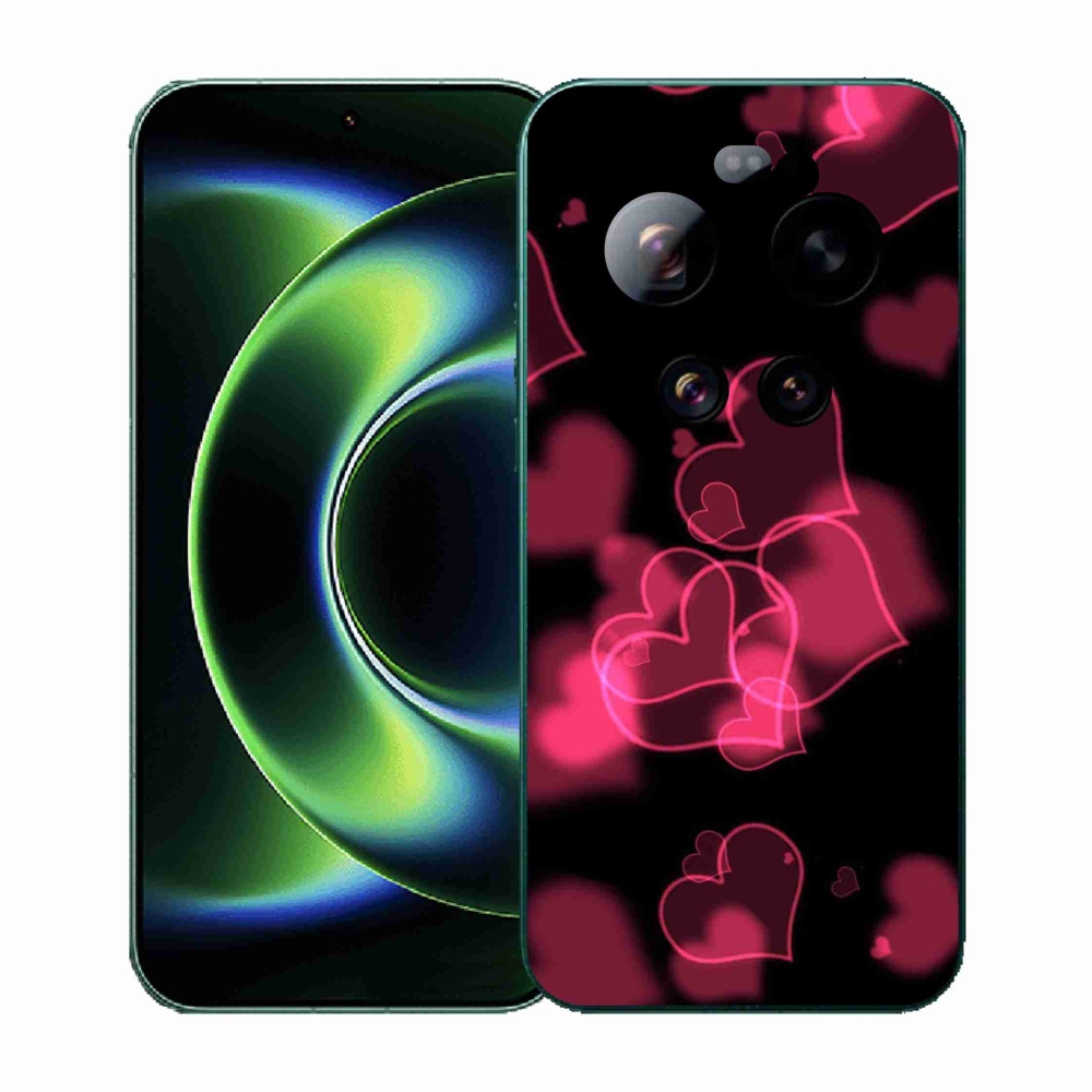 Gélový kryt mmCase na Xiaomi 17 Ultra - červená srdiečka